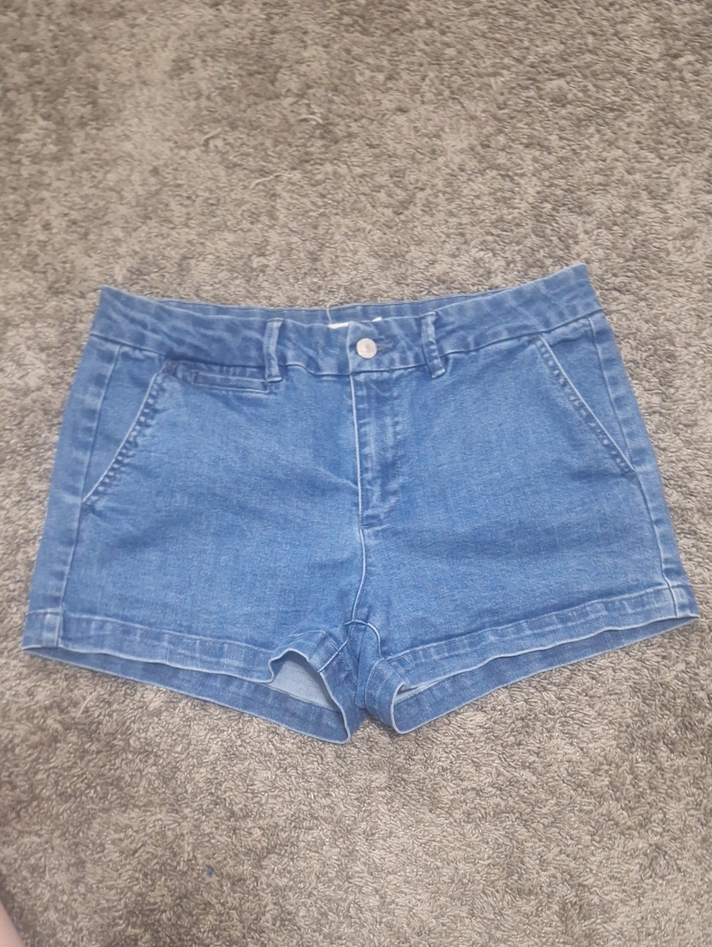 Harper Heritage Denim Mid-Rise Women's Jean Shorts - Dark Blue - 30